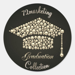 Diamante do adesivo de graduação personalizado de 