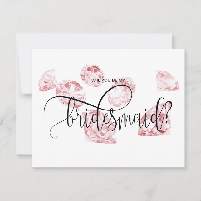 diamante moderno será meu convite para madrinhas (Frente)