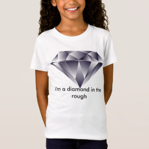Diamante no t-shirt áspero