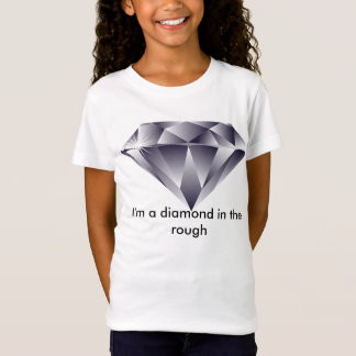 Diamante no t-shirt áspero