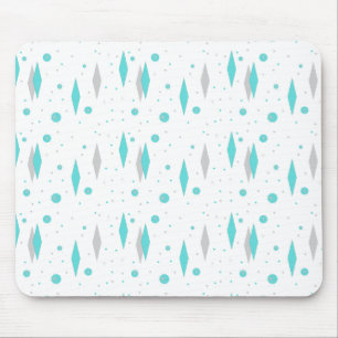 Diamante retro de turquesa & Starburst Mousepad