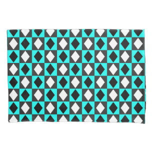 Diamante Rhombus Geométrico Azul Preto