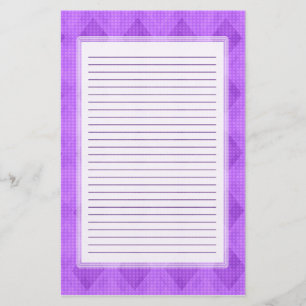 Diamante roxo artigos de papelaria alinhados