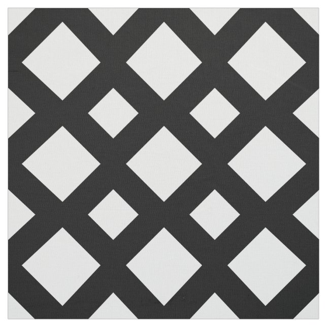 Diamantes brancos no tecido geométrico preto (Modelo)