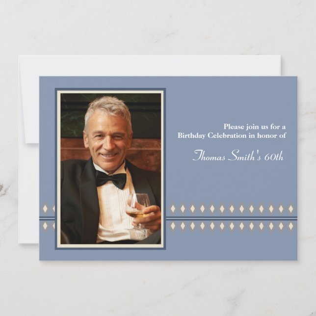 Diamantes Dandy - Convite de aniversário de fotos (Frente)