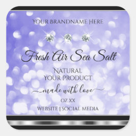 Diamantes de etiquetas de produtos com brilho azul