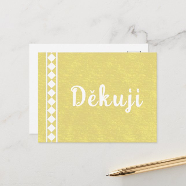 Diamantes em um cartão postal de agradecimento che (Frente/Verso In Situ)