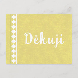 Diamantes em um cartão postal de agradecimento che