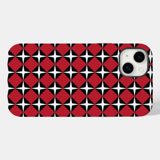 Diamantes Estrela Vermelho Preto e Branco (Verso (horizontal))