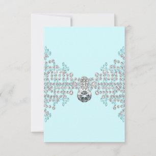 Diamantes Prateados Turquesa Azul RSVP