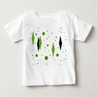 Diamantes Verdes e Starbursts Bebê T-Shirt