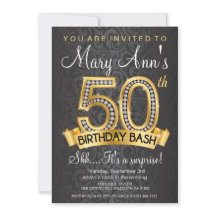 Diamond 50º Convite para Aniversário