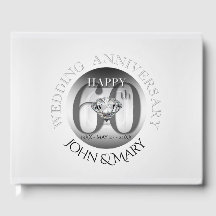 Diamond 60º Livro de Convidados do Aniversário do