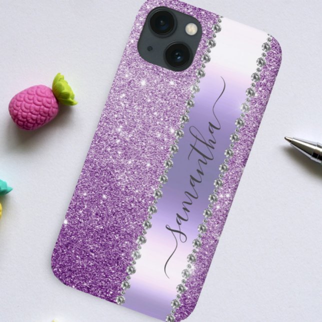 Diamond Bling Glitter Calliografia Nome Puro (Criador carregado)