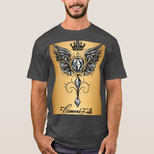 "Diamond Faith Design T-Shirt - Único, Negrito'[