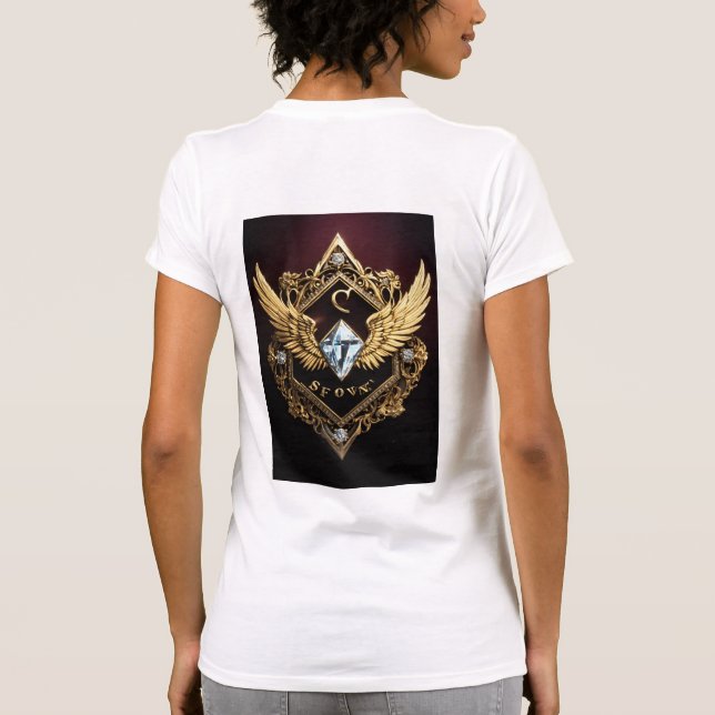 "Diamond Faith LLC Logo T-Shirt - Elegância, Grace (Verso)