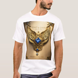 "Diamond Fath Design T-Shirt - Única, Gráfico Negr
