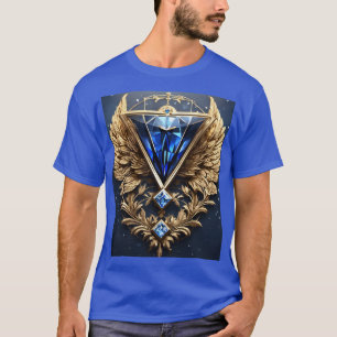 "Diamond Fath Design T-Shirt - Única, Gráfico Negr