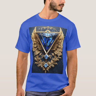 "Diamond Fath Design T-Shirt - Única, Gráfico Negr