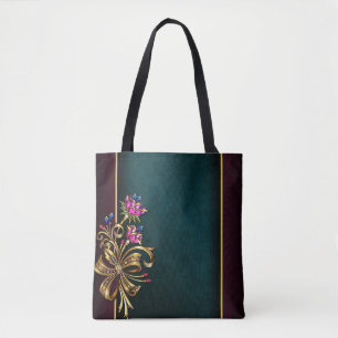 Diamond Girl All-Over-Impressão Tote Bag, Medium