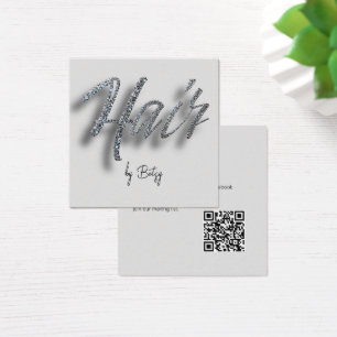Diamond Glitter Hair Stylist Cartão de visita