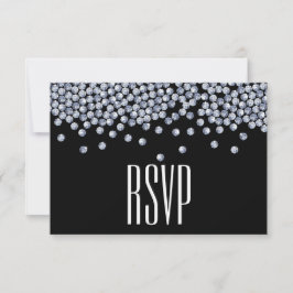 Diamond Glitter Typografia Weding RSVP