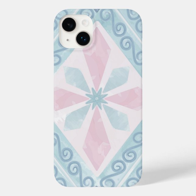 diamond shaped blue pattern (Verso)