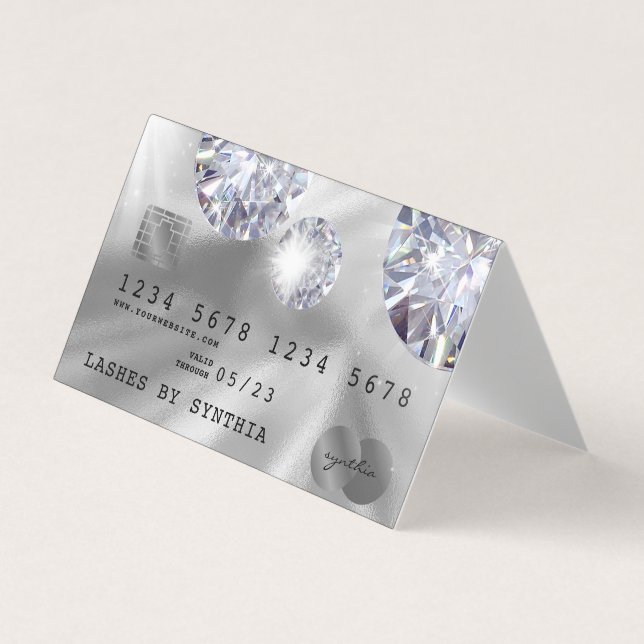 Diamond Silver do estilo do cartão de crédito (Frente)