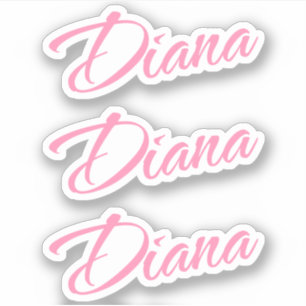 Diana Decorative Name (Nome decorativo) no adesivo