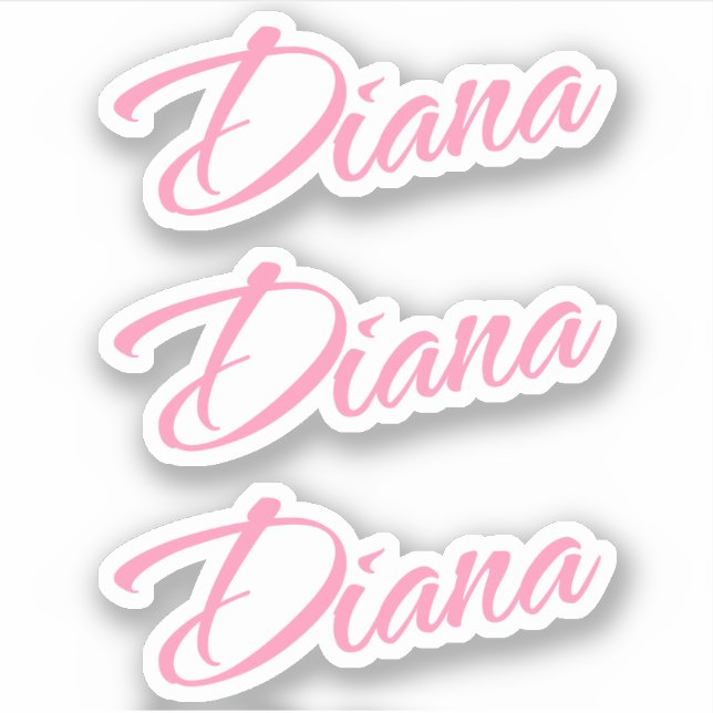 Diana Decorative Name (Nome decorativo) no adesivo (Frente)