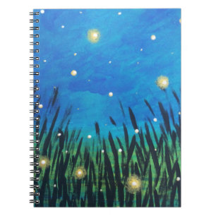 Diário alinhado espiral do vaga-lume do caderno