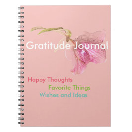 Diário da gratitude do caderno