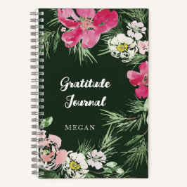 Diário de Gratidão Aquarela Vermelha e Rosa