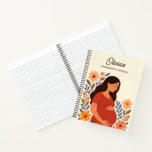 Diário de Gravidez Personalizado Floral Aconchegan