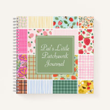 Diário de Patchwork Xadrez Rústico