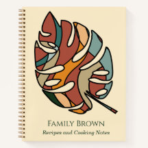 Diário de Receitas de Nome de Família Personalizad