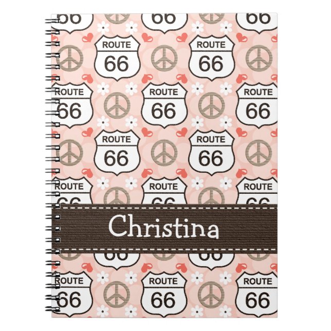 Diário do caderno espiral da viagem por estrada do (Frente)