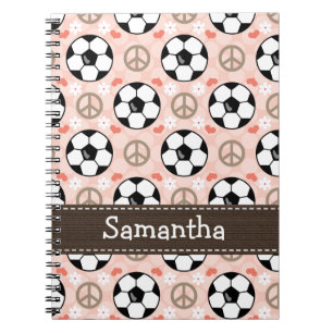 Diário do caderno espiral do futebol do amor da
