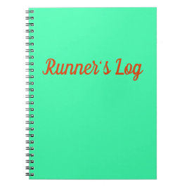Diário espiral azul do caderno Running do registro