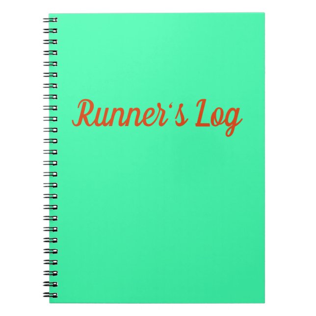 Diário espiral azul do caderno Running do registro (Frente)