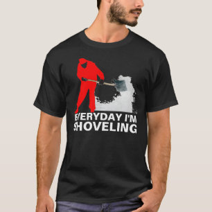 Diário eu estou trabalhando com pá o t-shirt