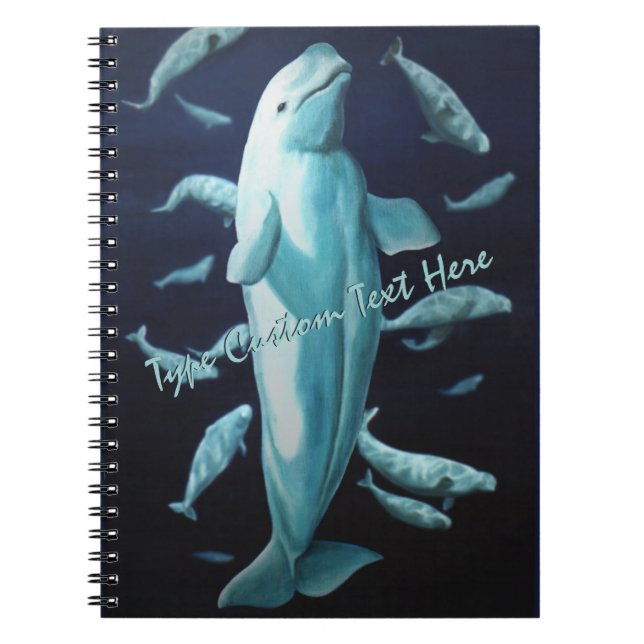 Diário personalizado caderno da baleia da baleia (Frente)