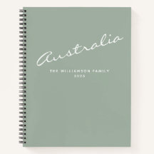 Diário Viagem personalizado minimalista do moderno