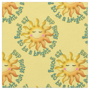 Dias Brilhantes do Sol 04 Tecido Amarelo-Zazzle
