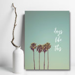 DIAS COMO ESTE - Galeria Wall Canvas Print<br><div class="desc">Você sonha com praias brancas e vazias, balançando em uma rede, bebendo um coquetel do dia e olhando palmeiras balançando lentamente na brisa de verão? Fantasiar dias assim nos mantém sãos enquanto tentamos passar o dia de trabalho. Este impressão encantador de palmeiras contra um céu de verão sem nuvens vai...</div>