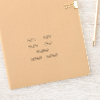 Dias da Semana do Deco de Arte do Adesivo do Plane