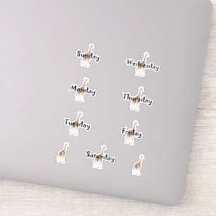 Dias de Girafa Bonitos da Folha de Etiquetas da Se