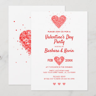 Dias de os namorados vermelhos Convite de festas
