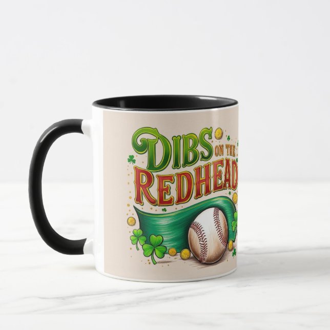 Dibs na Cabeça Vermelha - Rua. A caneca de basebal (Esquerda)