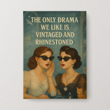 Dicas da Violeta Vintage Rhinestone Drama Pin